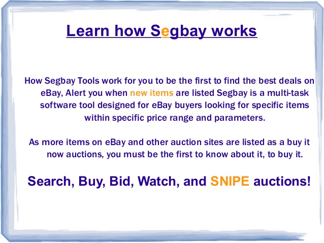 Ebay sniper program